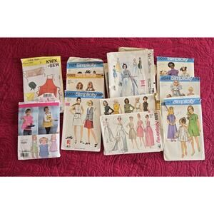 Vintage Sewing Patterns Lot Of 11 McCalls Simplicity 50's 60's 70's Ephemera